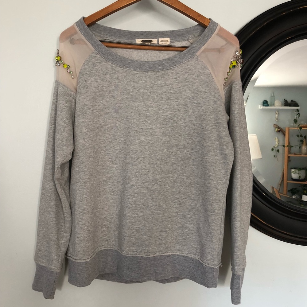 Miss Me RARE Jeweled Crewneck Sweatshirt